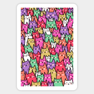 Cat Party - Colorful Sticker